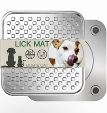 Stainless Steel Large Lick Mat for Dogs  Cats, Chew-Proof Slow Feeder, Anxie...