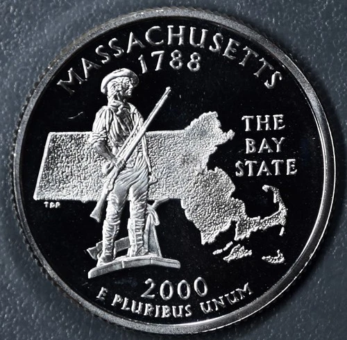 2000-S 50 State Quarters Massachusetts Proof — photo from the most recent tracked eBay sale