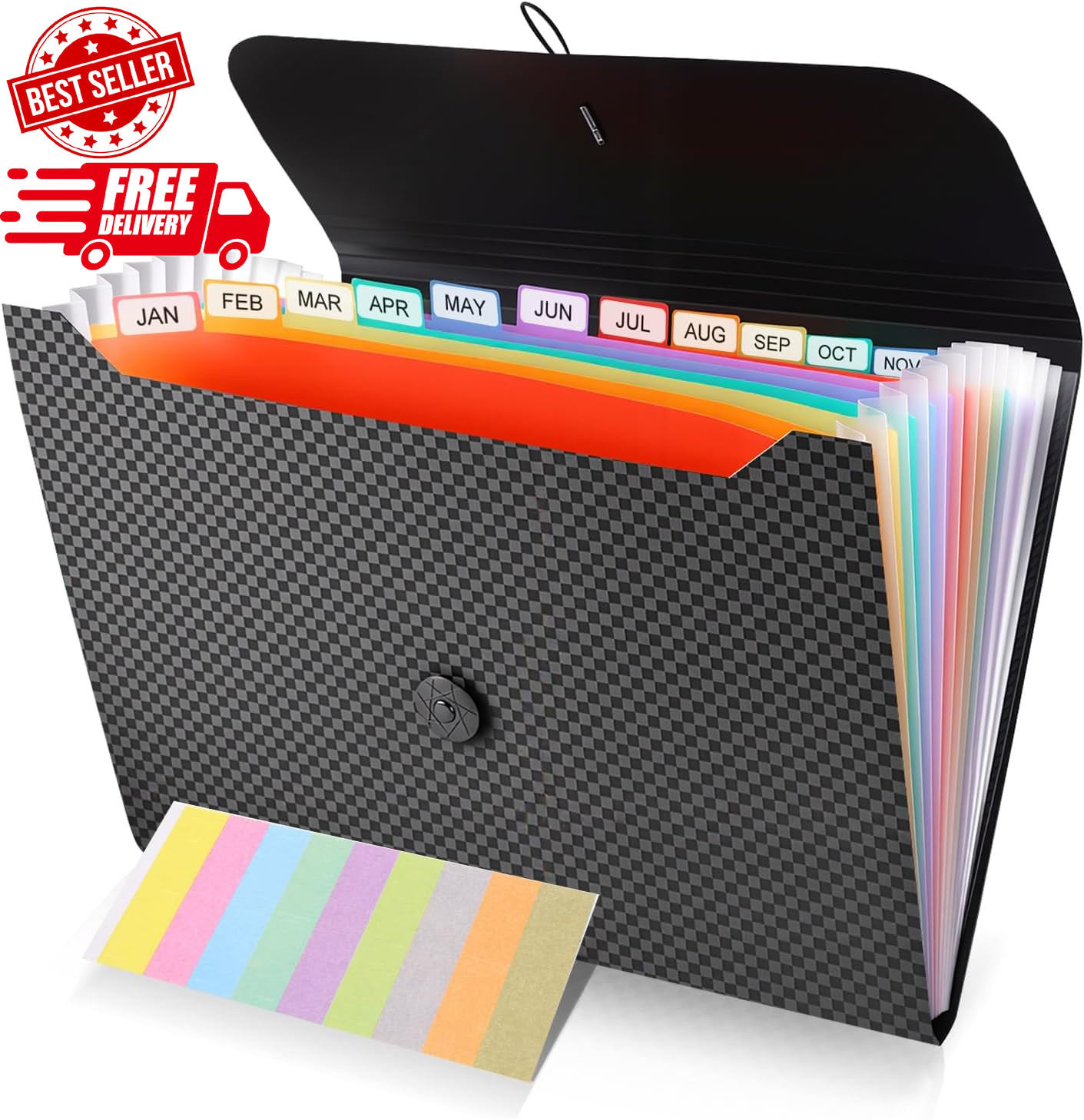 13 Pocket Expanding File Organizer, Accordion Document Folder FREE SHIPPING