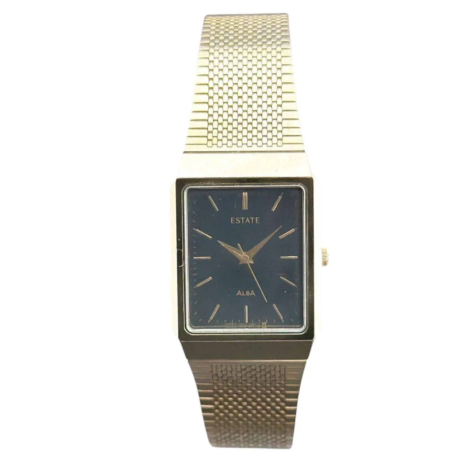 Seiko Alba Estate Quartz Vintage Gold Tank Watch image 2