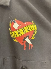 Red Kap BarB Que Button-down Gray Shirt Workwear Men’s Sz Large