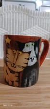 CAT COFFEE CUP MUG GIBSON CERAMIC DEBI HRON CATS  2006