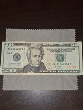 January 26, 2001 - $20 Dollar Bill True Birthday Note - Serial Number 01262001