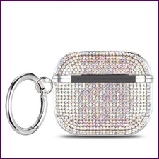 for Airpods 4,Beautiful Rhinestone Bling Hard Plastic Cover Earphone Case For.