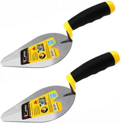 2 Pcs Ellipse Flat Finishing Trowel,7''Concrete Cement Drywall Plastering Tile Ma