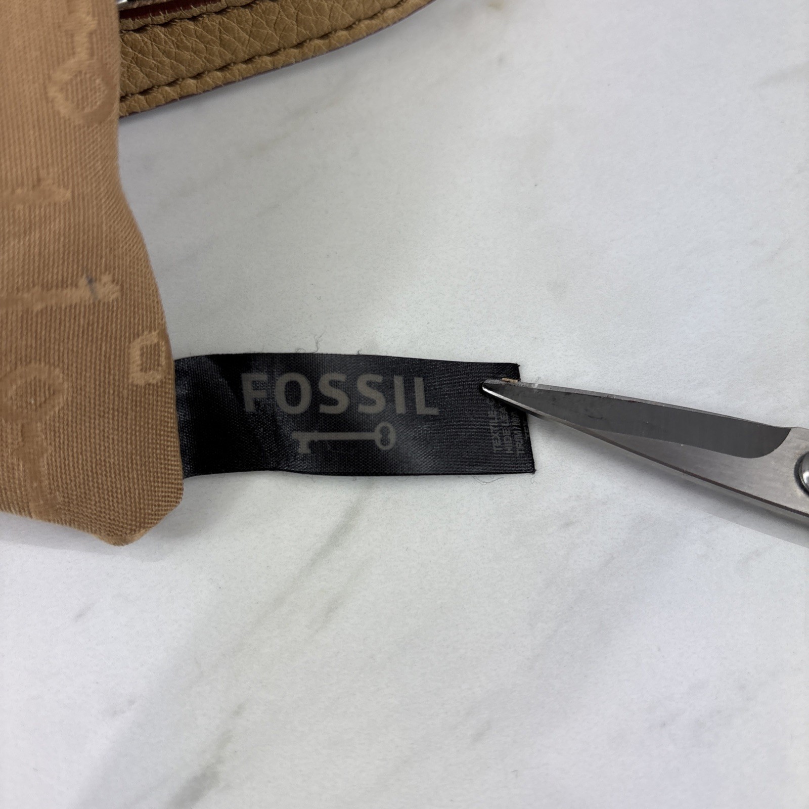 Fossil Maddox Patchwork Colorblock Lt Tan Leather… - image 15