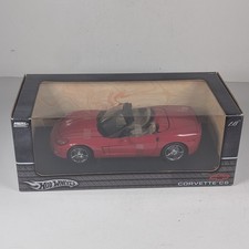 1/18 SCALE HOT WHEELS RED 2005 CHEVROLET CORVETTE C6