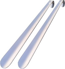 Metal Shoe Horn Long Handle, Set of 2, 16.5  Stainless steel Handled...