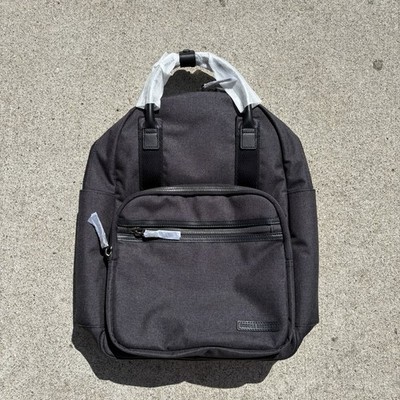 Brooks Brothers BB18821 Grant Dual-Handle Backpack -Charcoal Grey & Black NEW