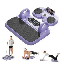 6-in-1 Pilates Board  Push Up System with Timer, Ab Wheel  Core Purple