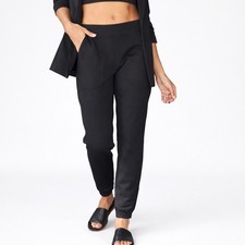 Spanx Black The Perfect Pant Joggers Women's Medium Stretch Sporty Casual Small