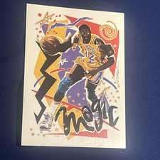 1990-91 NBA Hoops - Art Card Team Checklist Magic Johnson #367 