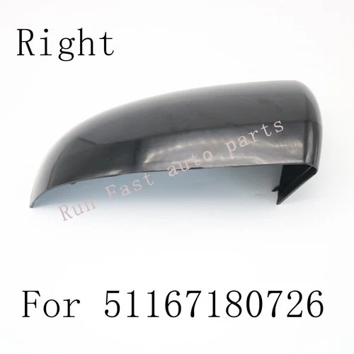 Right Passenger Side Mirror Cover Cap Black For 2007-2013 BMW X5 E70 51167180726