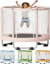 55" Trampoline for Kids 440lbs Capacity Indoor Outdoor Toddler Trampoline