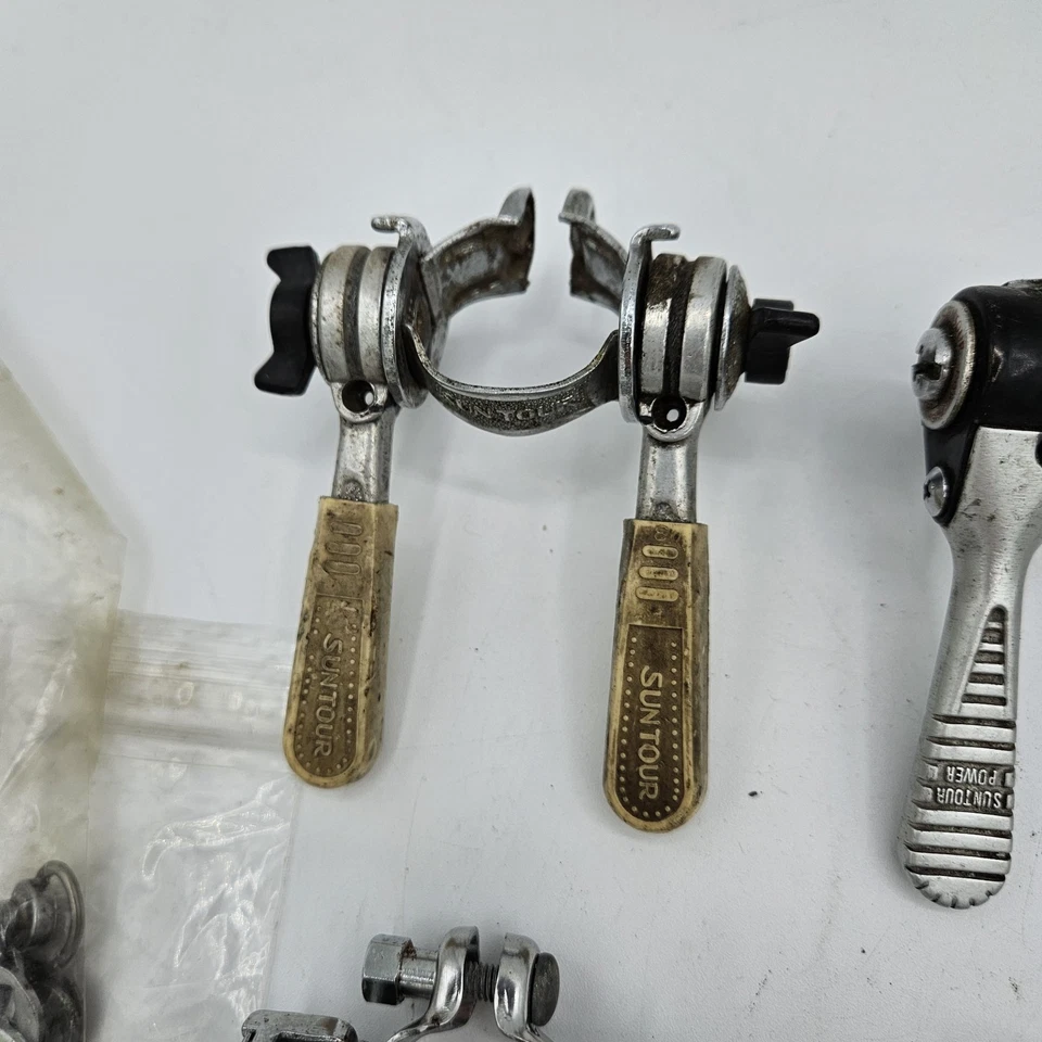 Gran Lote - Palancas de cambio vintage de potencia y tubo descendente para bicicleta Suntour + piezas, ver fotos Foto 3 de 4