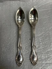 2 Tiffany & Co. RICHELIEU Sterling Fruit/Orange Spoons  5 7/8"  R Mono Pat 1892