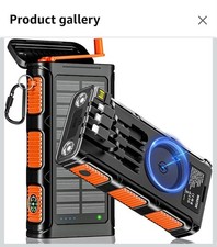 Power Bank 56800mah With Solar, Light, Compass, Usb And Fast Charging X 5