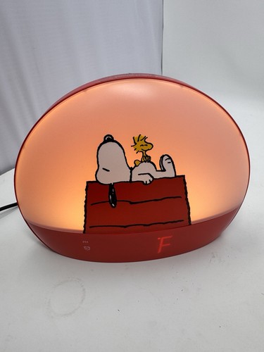 Peanuts Snoopy Sunrise Alarm Clock Red Digital Display Gradual Light Temperature
