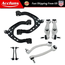 Front Upper Lower Control Arm Kit With Sway Bar Links 8Pcs For Tesla S 2012-2020