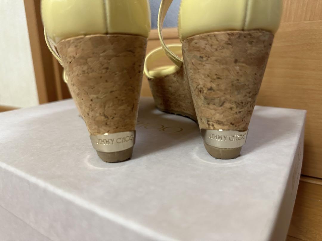 APL Jimmy Choo Mules sandali tacco pelle giallo EU35 US5 69292c