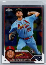 Matthew Liberatore 157 2023 Topps Chrome RC Rookie St. Louis Cardinals Card. rookie card picture