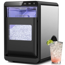 Nugget Ice Maker, 44Lbs/24H Ice Makers Countertop, Self-Cleaning Pellet Ice Make