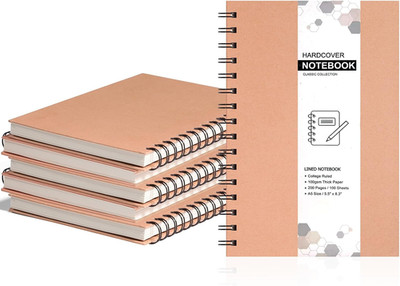 6 Pack Spiral Notebooks 5.83''X8.27'', 200 Pages A5 Spiral Notebook Journal