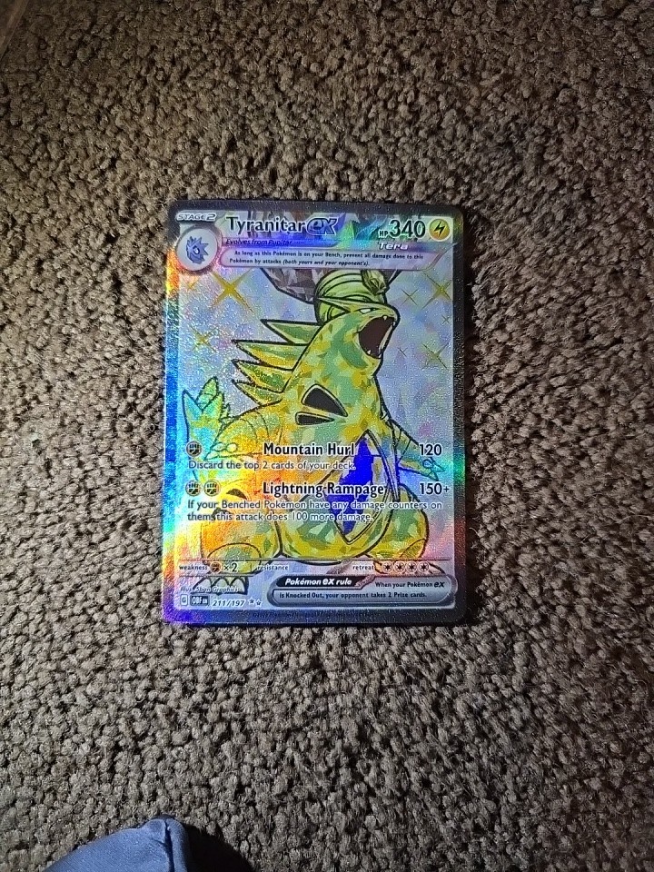 Pokémon TCG Tyranitar ex SV03: Obsidian Flames 211/197 Holo Ultra Rare
