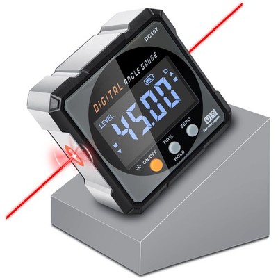 Digital Angle Finder with Electronic Laser - 4-side Strong Magnetic Angle Gauge,
