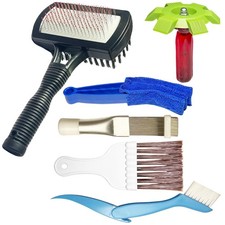 6-Piece Air Conditioner Fin Cleaning Kit HVAC Coil Tool Set Blue 
