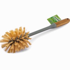 Image of Gleamax Bamboo Handle Toilet Brush 37cm Eco Friendly Bathroom Cleaning Brush