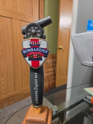 WELLS BREWERY BOMBARDIER ENGLISH PREMIUM ALE. CANON. BEER TAP HANDLE!