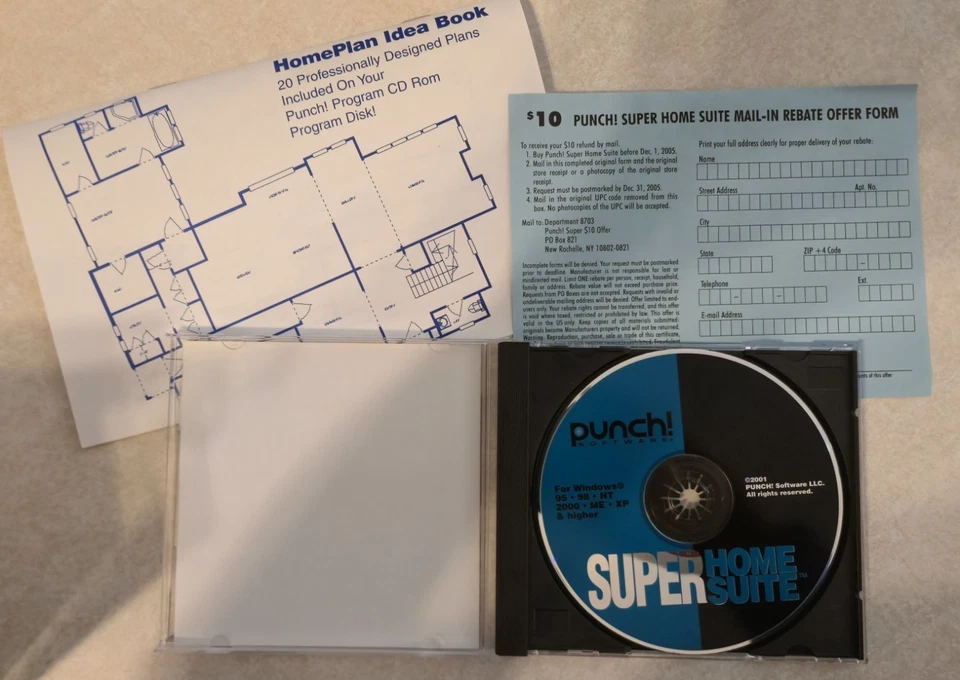Super Home Suite PC CD RETAIL BOX 3D Home Design Model Software Windows XP  - Image 3 of 4