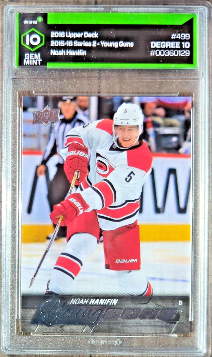 Noah Hanifin RC PSA 10 2015-16 Upper Deck Young Guns Rookie Card #499 Vegas