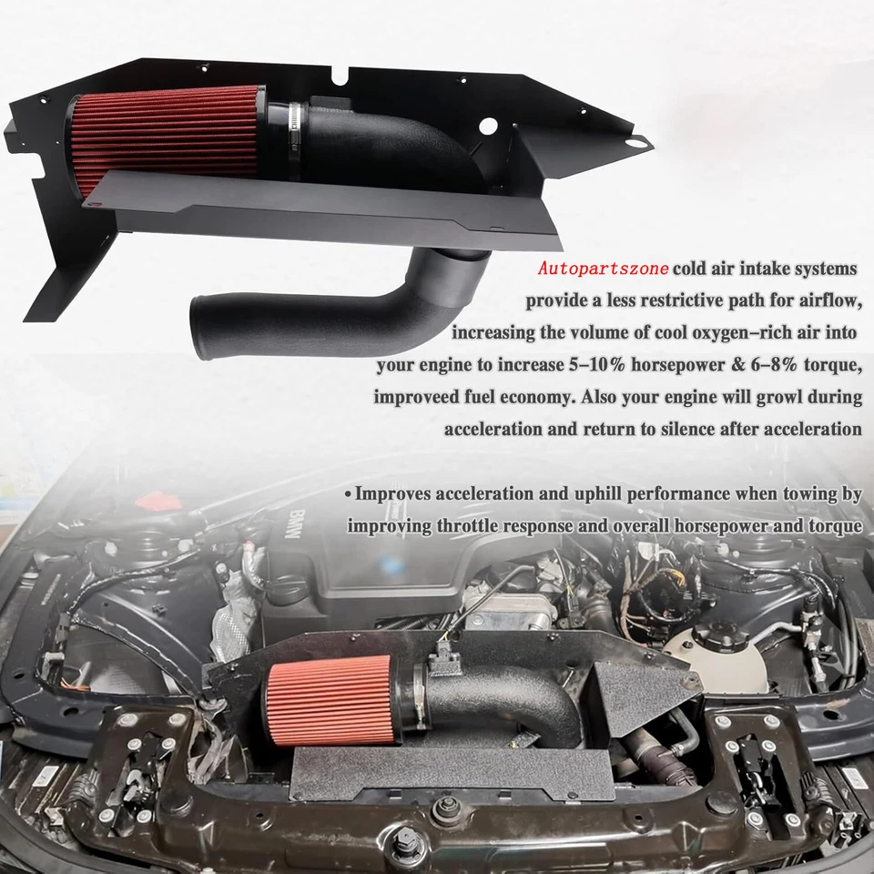 Cold Air Intake Kit for 2012-2016 BMW F30 228i 320i 328i 420i 428i 2.0T N20 N26 - Image 2 of 4