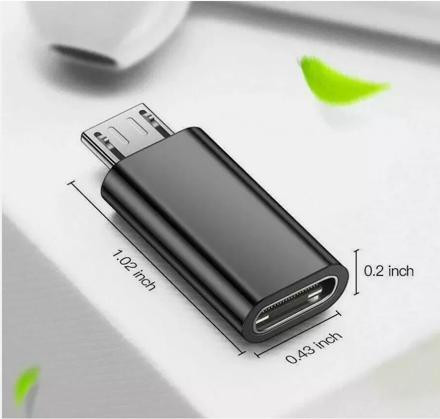 USB Type C Female to Micro USB Male Adapter Converter Micro Converter Adaptor UK - Image 3 of 4