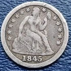 1845 Seated Liberty Dime 10c Better Grade #71878