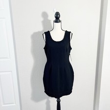 NWT Lulu's Women’s Such A Catch Black Ribbed Ruffled Bodycon Dress Size Large