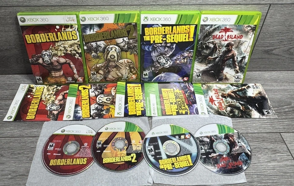 Mint💿 Borderlands 1 2 Pre-Sequel trilogy & Dead Island Bundle CIB Lot Xbox 360 - Image 2 of 4