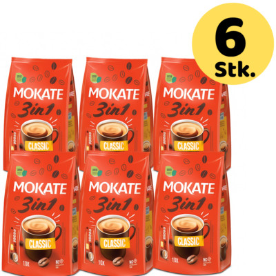6x24 Sticks 3in1 Classic Instantkaffee Mokate Portionskaffee Vorratspackung