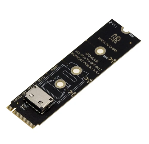 Adaptateur pour Port M2 NVMe M Key vers Oculink SFF-8612 PCIe 4.0 Compatible ...