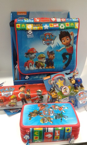 ZAINO SCUOLA PAW PATROL CON ASTUCCIO 3 PIANI TOMBOLINO E GADGET !! | eBay