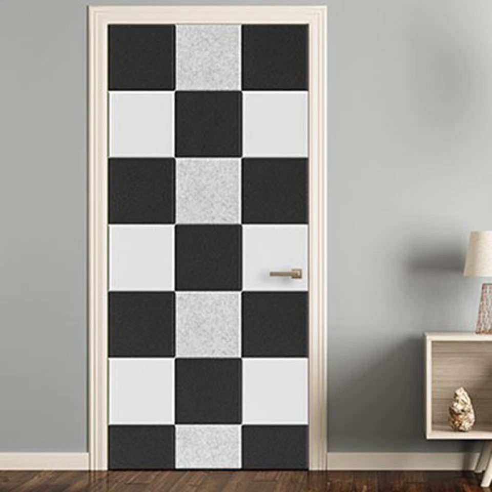 Paquete de 18 paneles acústicos autoadhesivos azulejos 12"X12"X 0,4" paneles de pared insonorizados Foto 3 de 4