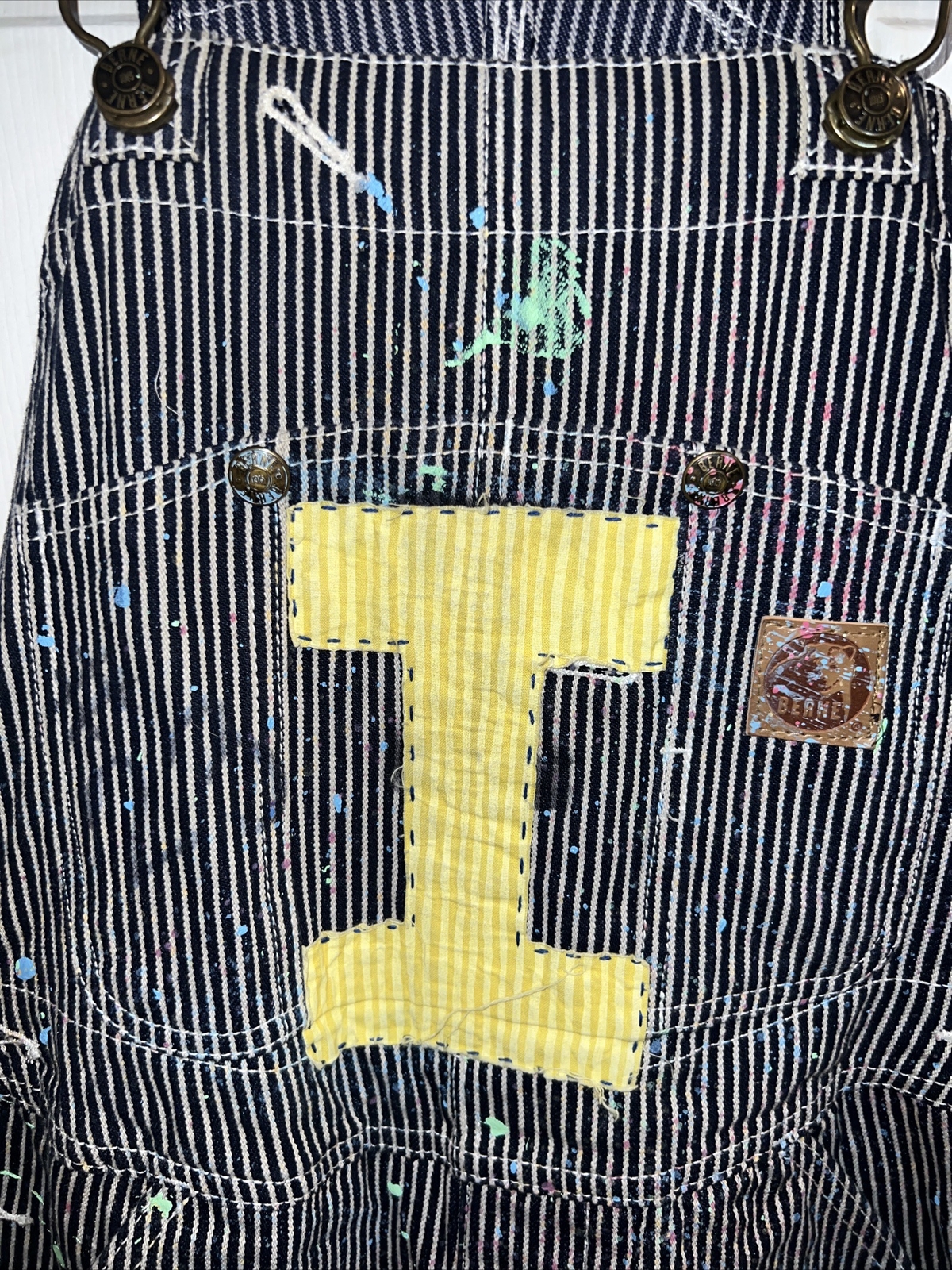 Vintage Berne Indy Paint Splatter Overalls Coveralls Gem