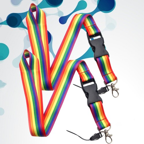 2 Pcs Rainbow Mobile Phone Lanyard Key Chain DIY Accessories Neck - Zdjęcie 10 z 11