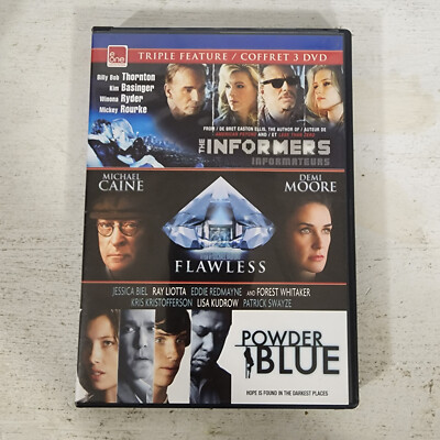 eOne Triple Feature Set 5: Flawless, The Informers, Powder Blue (DVD, 2011,...