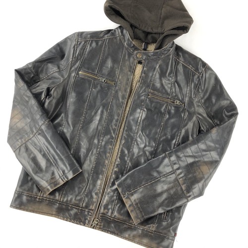 Levis Brown Faux Leather Trucker Jacket 