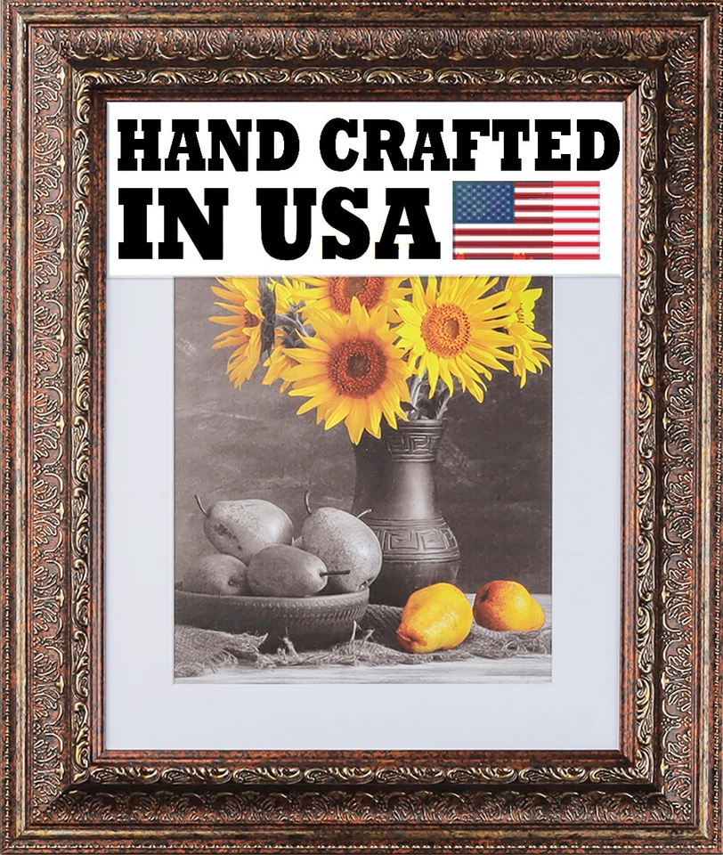 Marco de fotos de bronce rústico de 3-1/2" 11x14 12x18 16x20 24x36 30x40 36x36+ 104-052 Foto 2 de 4