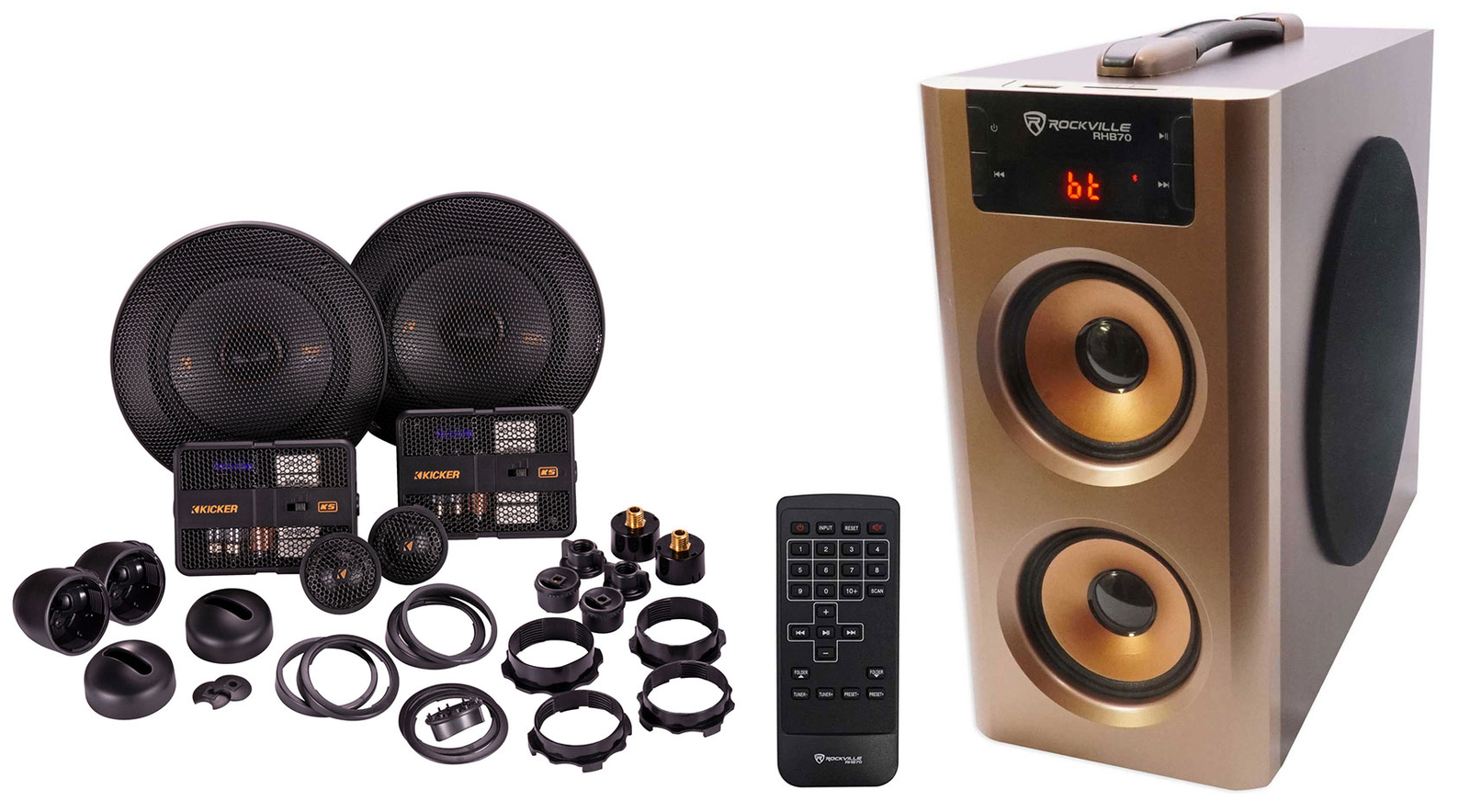 Пара Автомобильных аудиокомпонентных динамиков Kicker 51KSS504 525 Домашний динамик Bluetooth 36390₽