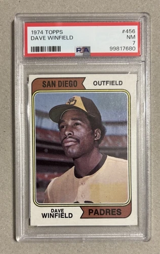 1974 TOPPS #456 DAVE WINFIELD RC PSA 7 NR MT